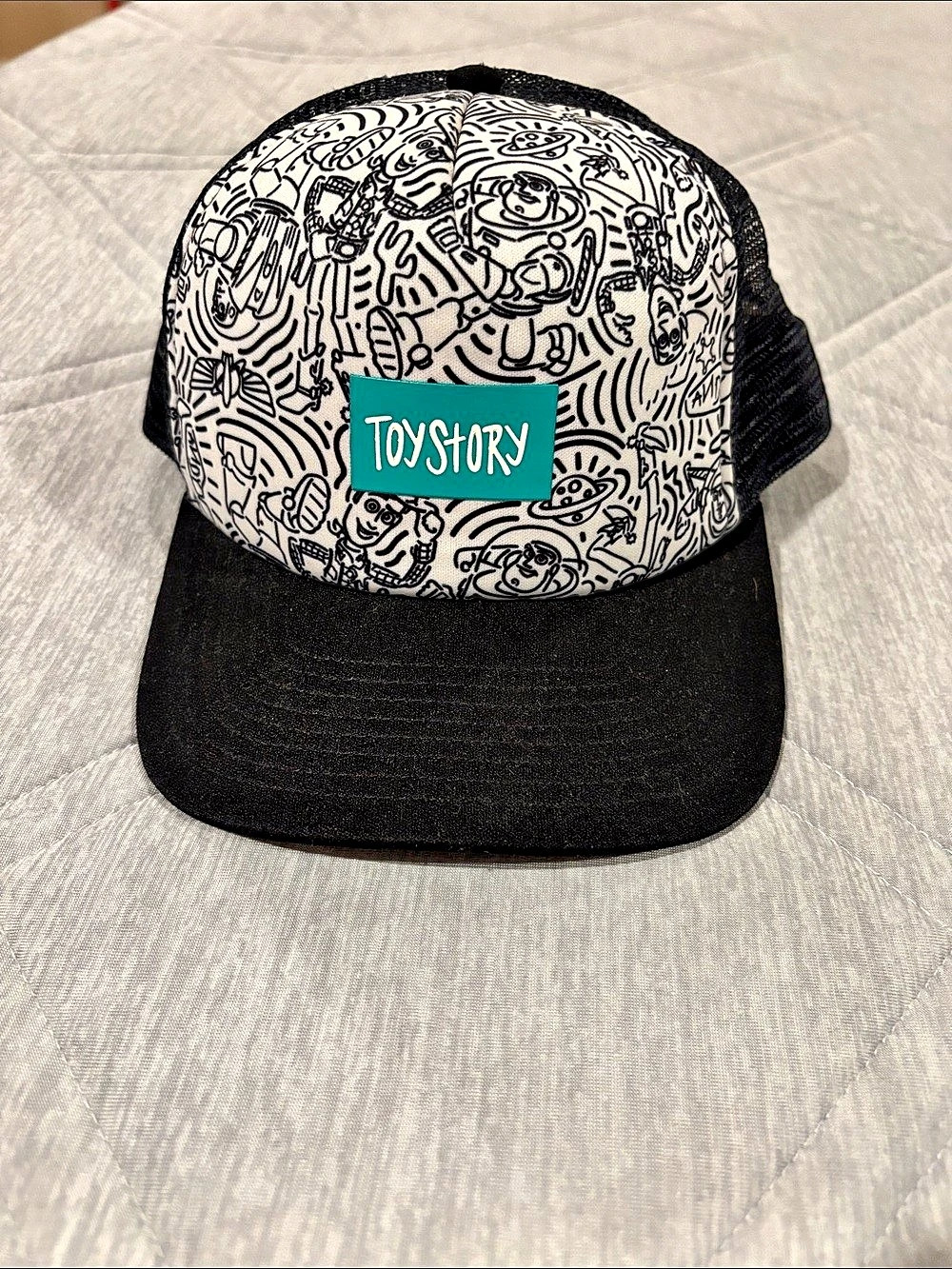 NEFF x Disney Pixar Toy Story Doodle Trucker Hat Black & White